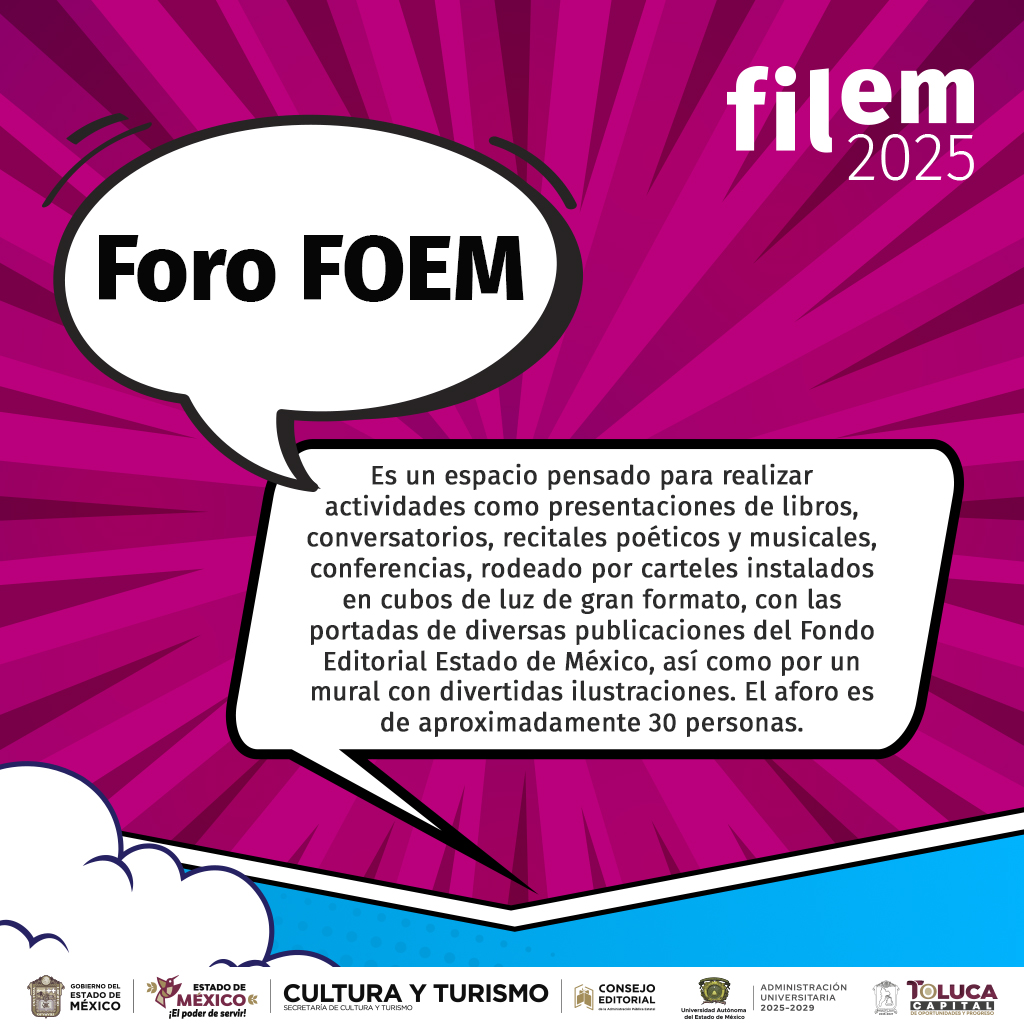 Ven y conoce un espacio dedicado a la riqueza editorial mexiquense y en donde encontrarás todo tipo de actividades que dan vida a las letras 📖 #Filem2025
