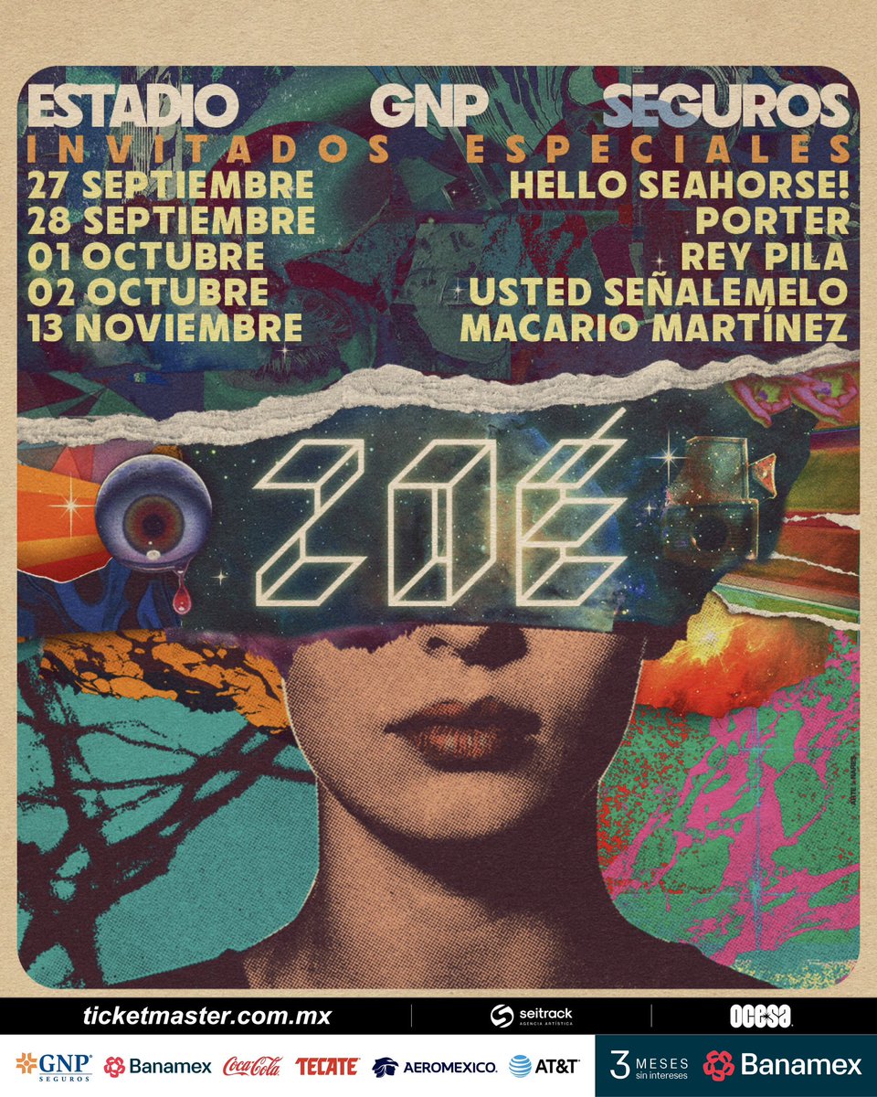 ¡ESTO SE PONE MEJOR! Las estrellas se alinearon bajo la vía láctea y ya tenemos a los invitados especiales para las cinco fechas de <a href="/zoetheband/">ZOÉ</a> en el Estadio GNP Seguros ⚡❤️