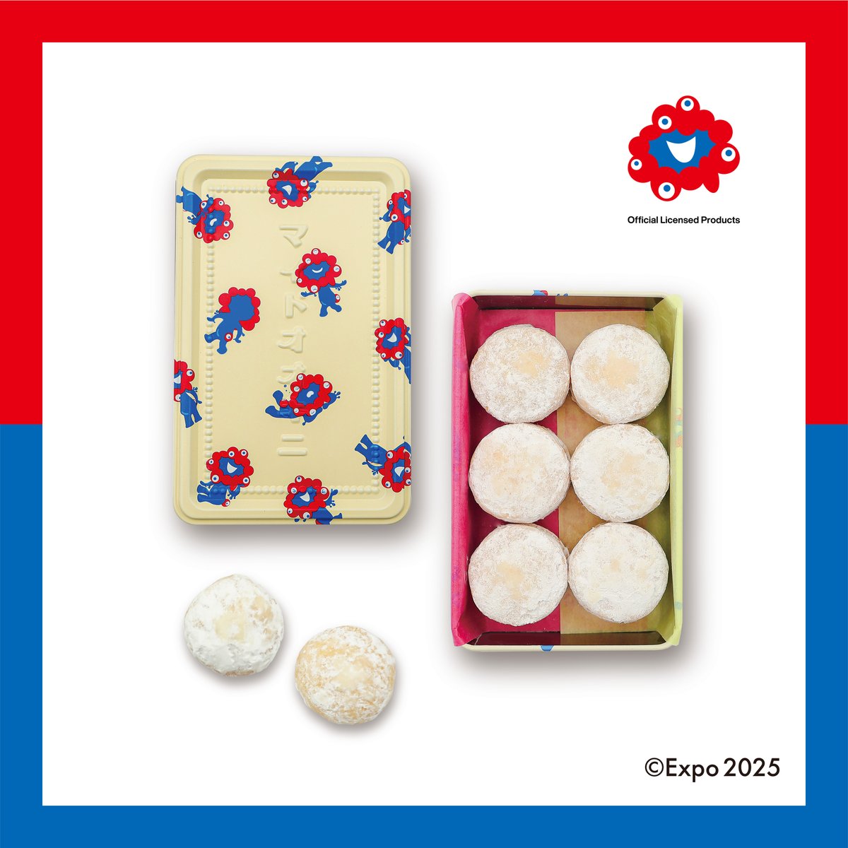 🔴お知らせ

マイドオオキニ大阪・関西万博缶 税込1,620円

さくさく、ほろほろの食感が魅力のクッキー、ポルボロンがミャクミャクデザインの缶に！

クッキーのおいしさはもちろん、缶もつい集めたくなるかわいさです⭐️

皆様のご来店、お待ちしております🙇
東ゲート 大丸松坂屋百貨店

#EXPO2025