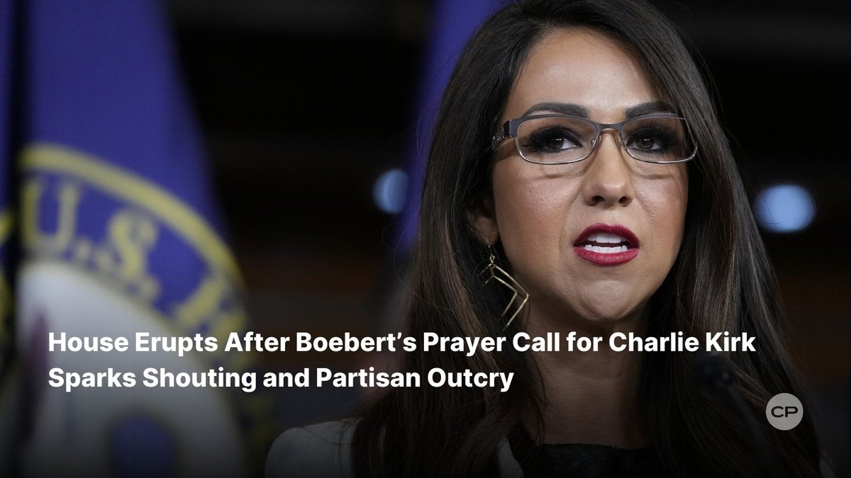 ChristianPost's tweet photo. House floor chaos: Boebert’s prayer call for Charlie Kirk met with shouts, blame, and division. What should Congress do in moments like this?
#CharlieKirk #PrayerDebate #Congress #UnityNow #BreakingNews
🔗 https://t.co/TjNfPcQ6UP https://t.co/YM48sTop8S