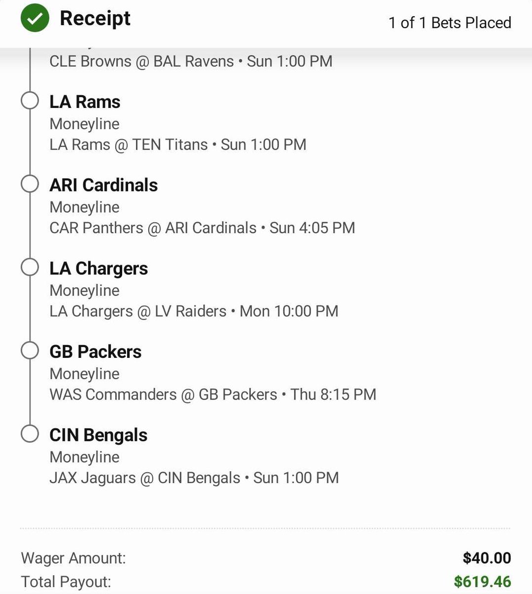 betting_barons's tweet photo. NFL WEEK 2 - MONEYLINE PARLAY [+1400]🏈

Presenting: The Barons Bet

Week 1 saw our first decree and first victory. 💰
The Barons have assembled for Week 2.
The council has convened and the picks are in.
Like and Follow for more.

"One Bet to Rule Them All" 📜 https://t.co/PpOjBeEwjA