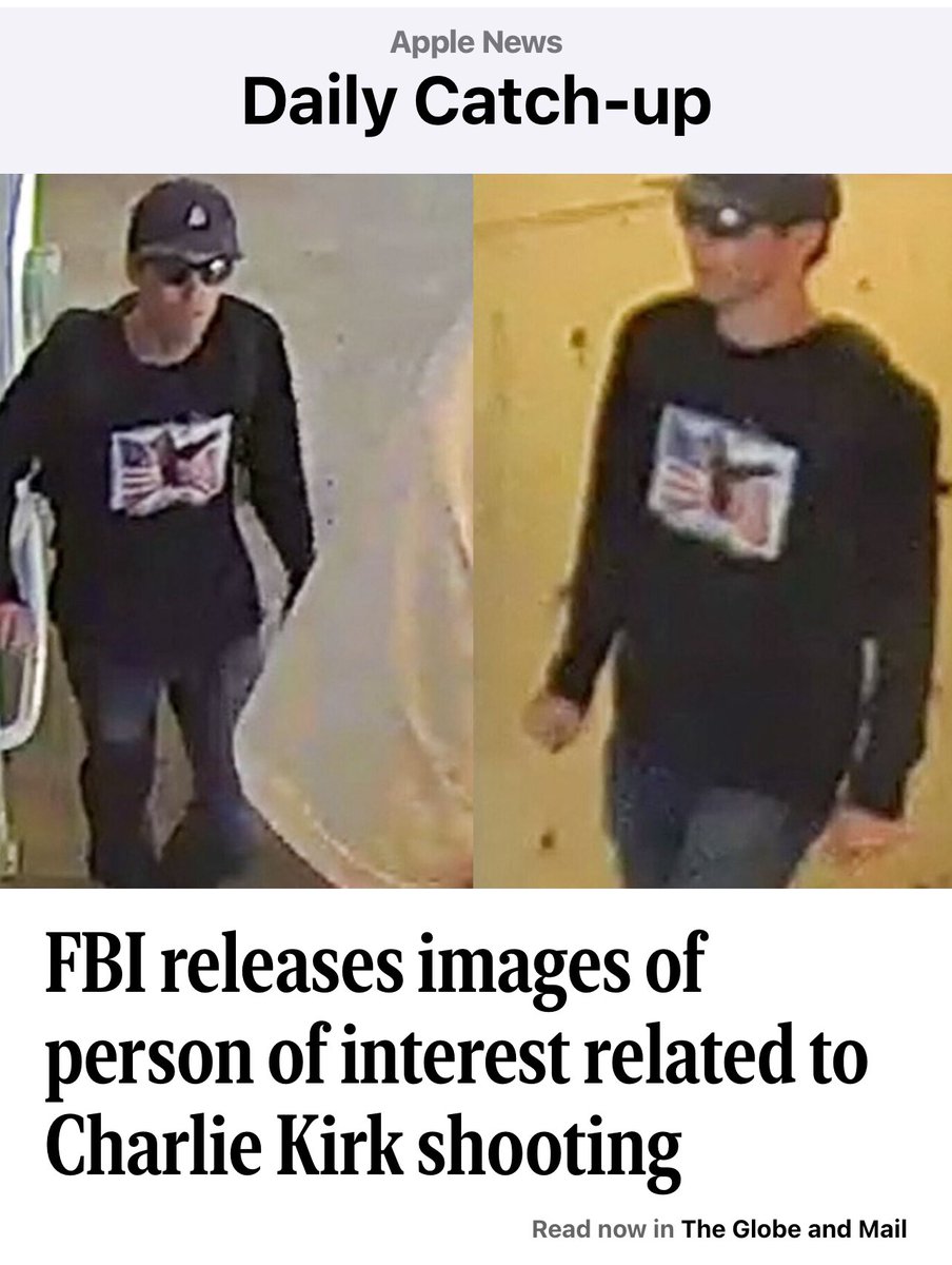 AlbertaNewsOut's tweet photo. 🚨🔹The Picture of The Suspected Assassin of Charlie Kirk Released by FBI On Sept 11-25🔹@charliekirk11 https://t.co/8yHqaBgmHb