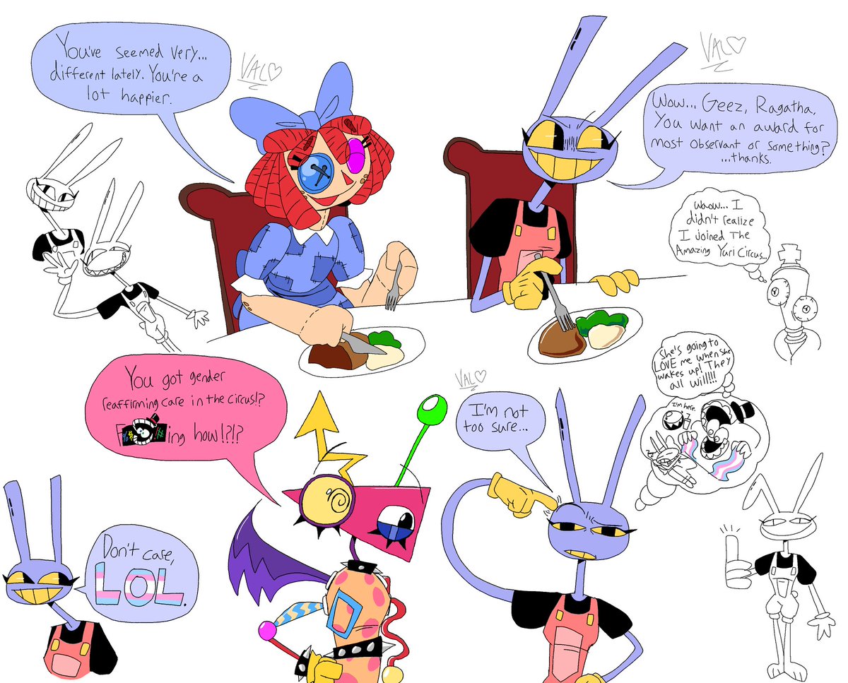 SincerelyValen's tweet photo. Repost because I mispelt one of the tags and nobody told me anyways transfem Jax will be real in ten seconds
#TheAmazingDigitalCircus #tadc https://t.co/MaUNci9GjE