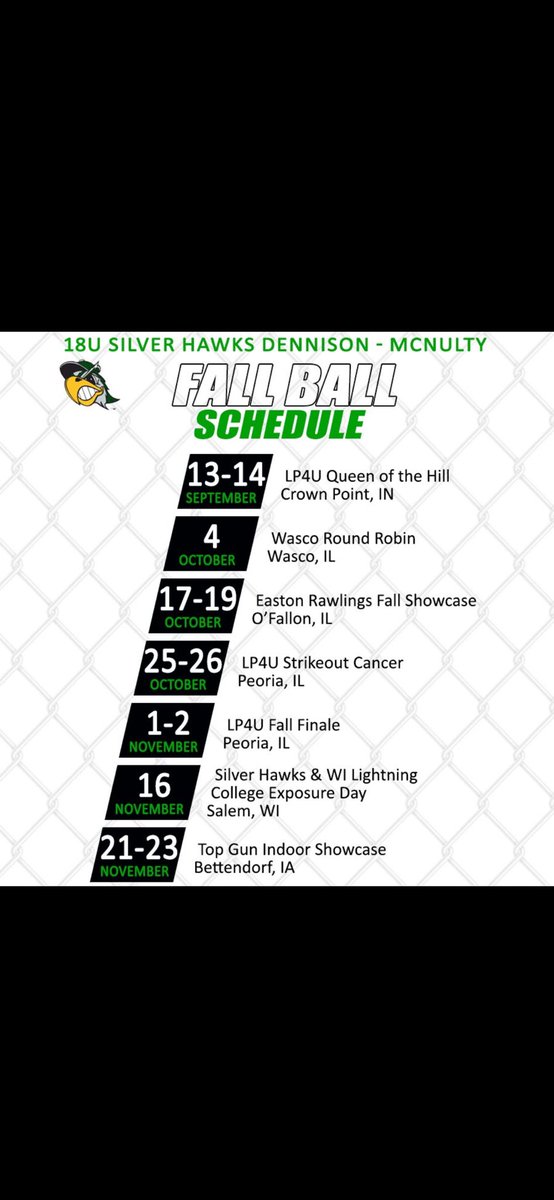 We get started this weekend. Such a special group. Can’t wait to see them in action. 
<a href="/SilverHawkSball/">Silver Hawks</a> 
<a href="/Coach_McNulty/">Lauren McNulty</a>