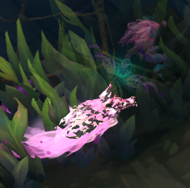 PixieParticle's tweet photo. #LeagueOfLegends @LeagueOfLegends Spirit Blossom Kindred has a pixelation issue when going into bushes, primarily in the ARAM maps. I don't know where else to comment on this or reach out to y'all, so here's a twitter post about it. #kindred https://t.co/p6PIZo2GDK