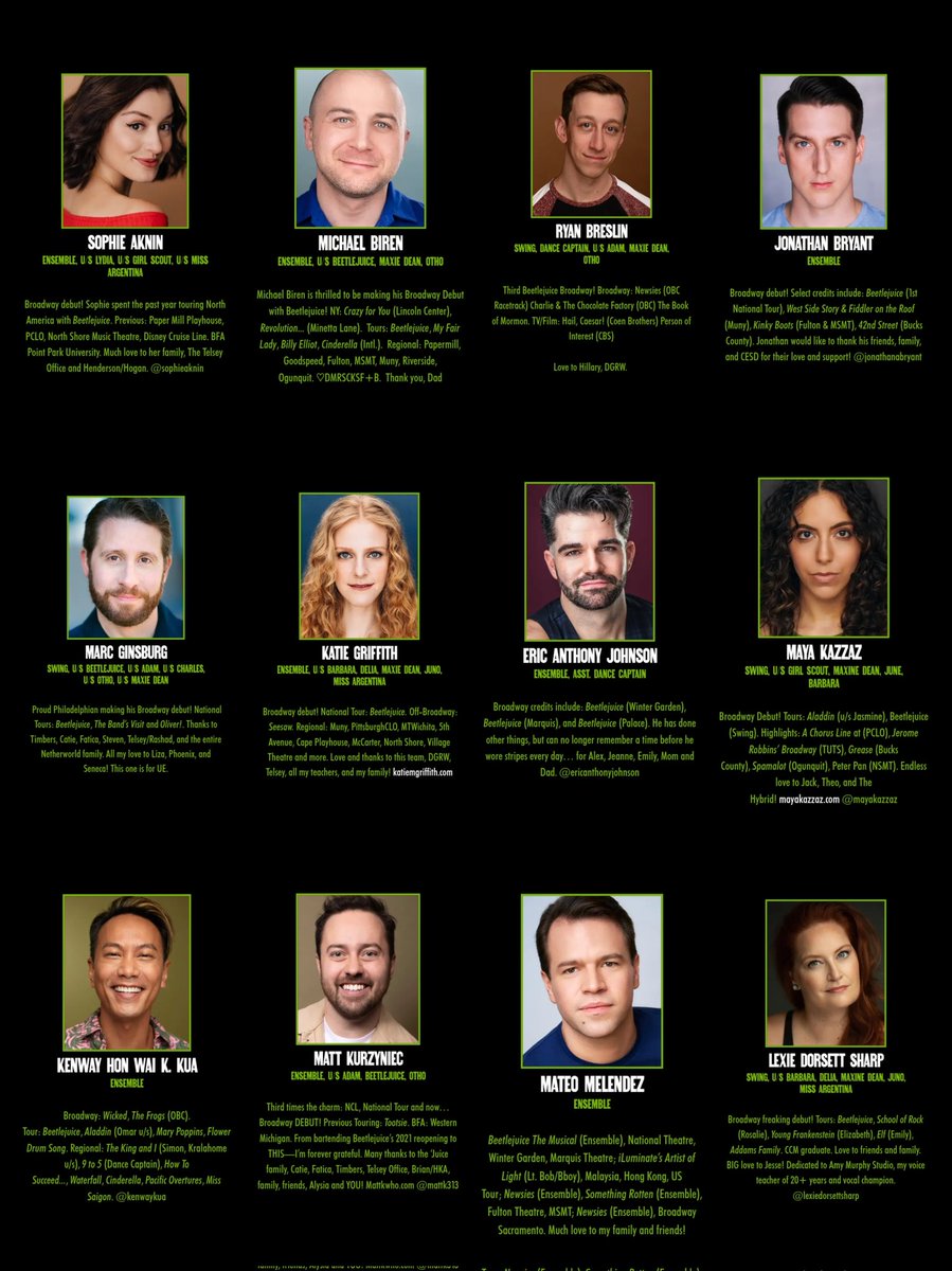 gospelofbj's tweet photo. #ICYMI: We present the #Broadway cast...3.0!

#GospelOfBetelgeuse #TellMyStory #BeetlejuiceBway  #BeetlejuiceTour #Beetlejuice https://t.co/WiJEnL3X50