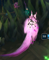 PixieParticle's tweet photo. #LeagueOfLegends @LeagueOfLegends Spirit Blossom Kindred has a pixelation issue when going into bushes, primarily in the ARAM maps. I don't know where else to comment on this or reach out to y'all, so here's a twitter post about it. #kindred https://t.co/p6PIZo2GDK