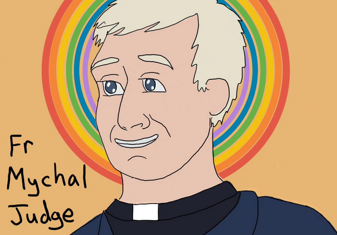 JesusInLoveBlog's tweet image. Mychal Judge, chaplain to NY firefighters and unofficial gay saint, died helping others in the attack on the World Trade Center on Sept. 11, 2001. Some are trying to canonize him as an official Catholic saint.#911Anniversary #911day #faithfullyLGBT
qspirit.net/mychal-judge-g…