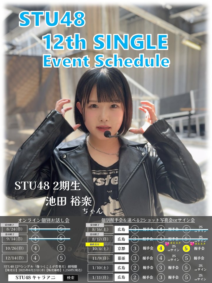 STU48 池田裕楽 池ちゃん 直筆サイン入りチェキ STU48の7ならべ STU48 池田裕楽 池ちゃん 直筆サイン入りチェキ STU48の7ならべ