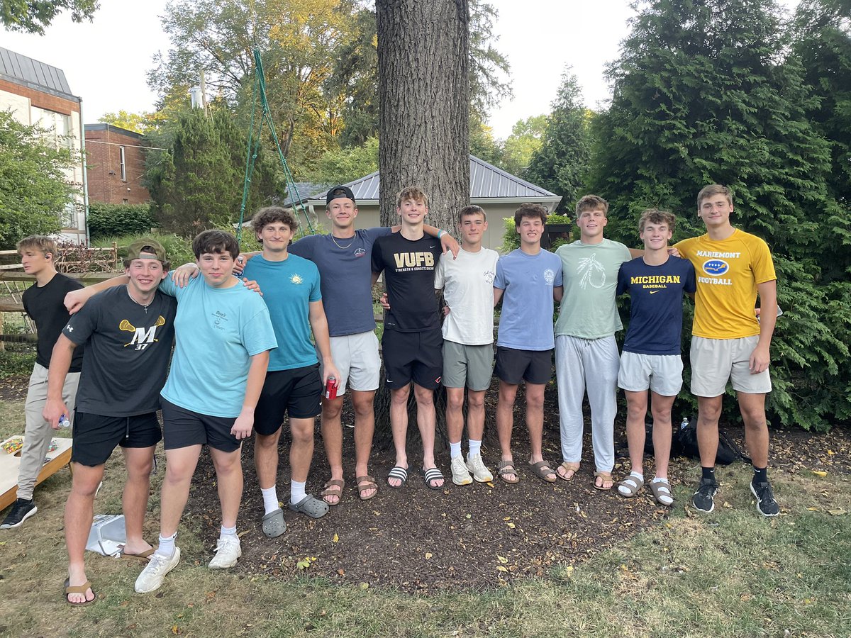 One of the GREAT Mariemont football team traditions still going strong- Senior dinner with an ice cream social after for the whole team every Thursday! 

Lucky to have this group of seniors leading the team every day both on and off the field! 

#GoWarriors
#faMily