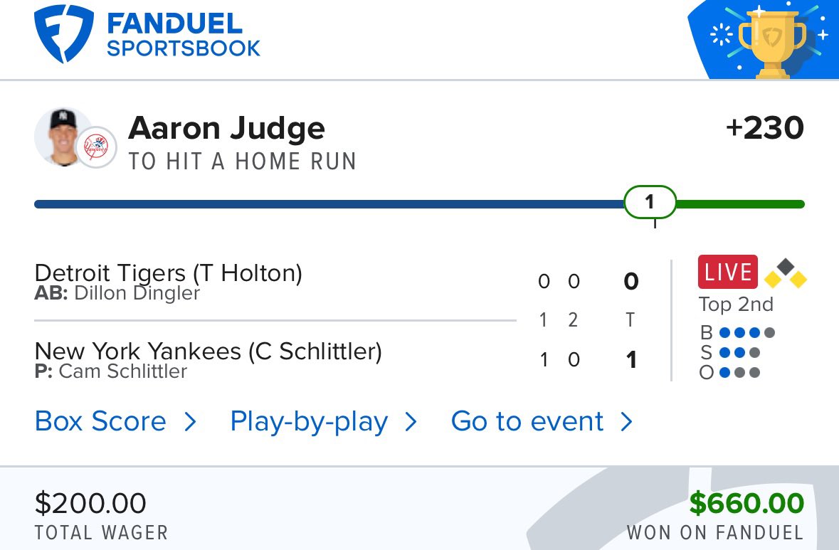 badbeetbets's tweet photo. Sometimes you just keep it simple… Aaron Judge to hit a HR 💣 https://t.co/ZbxJ0BIWho