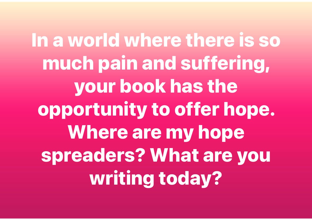 Who’s writing something uplifting today? We all need it. 💗 

#WritingCommmunity #hope