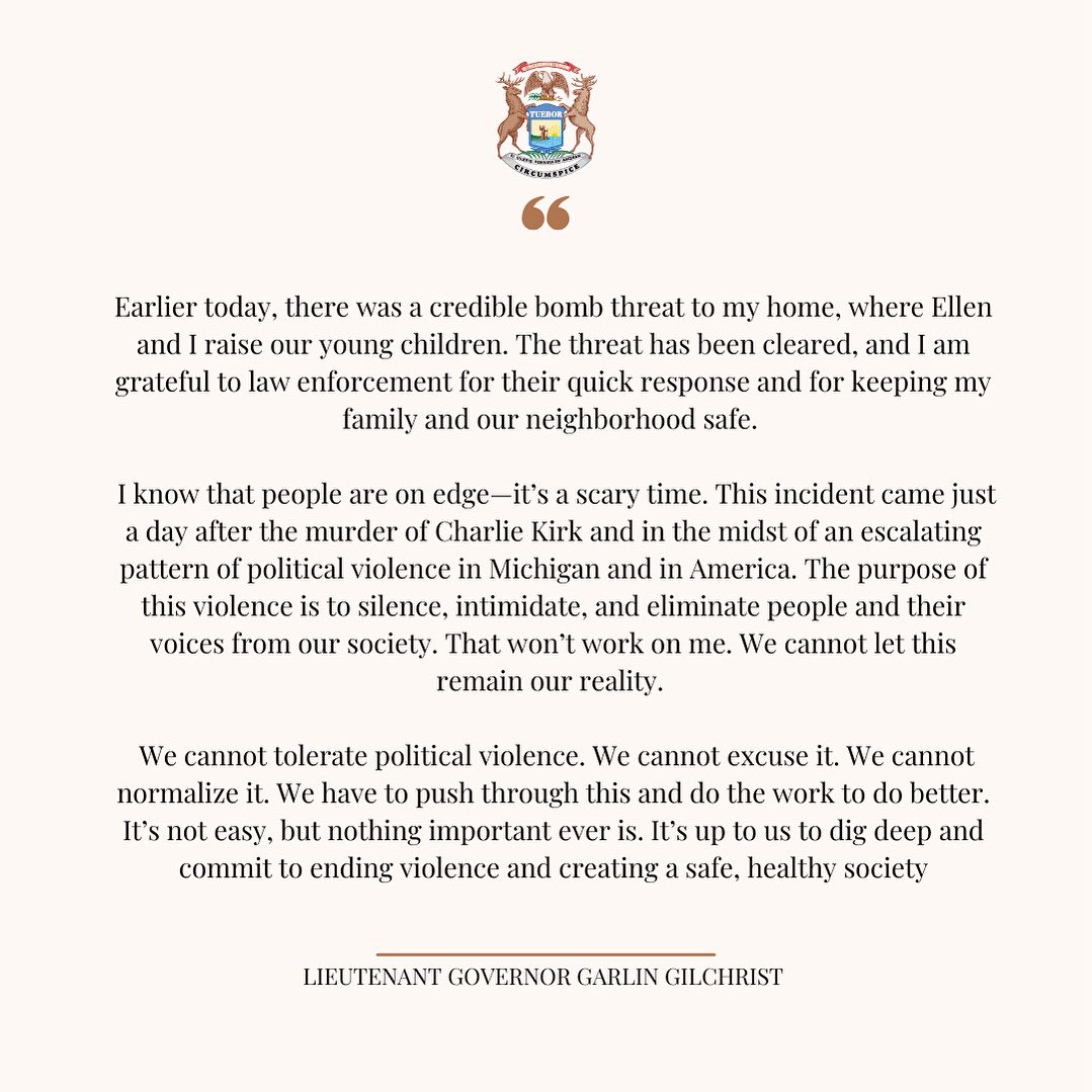 Lieutenant Governor Garlin Gilchrist II tweet media