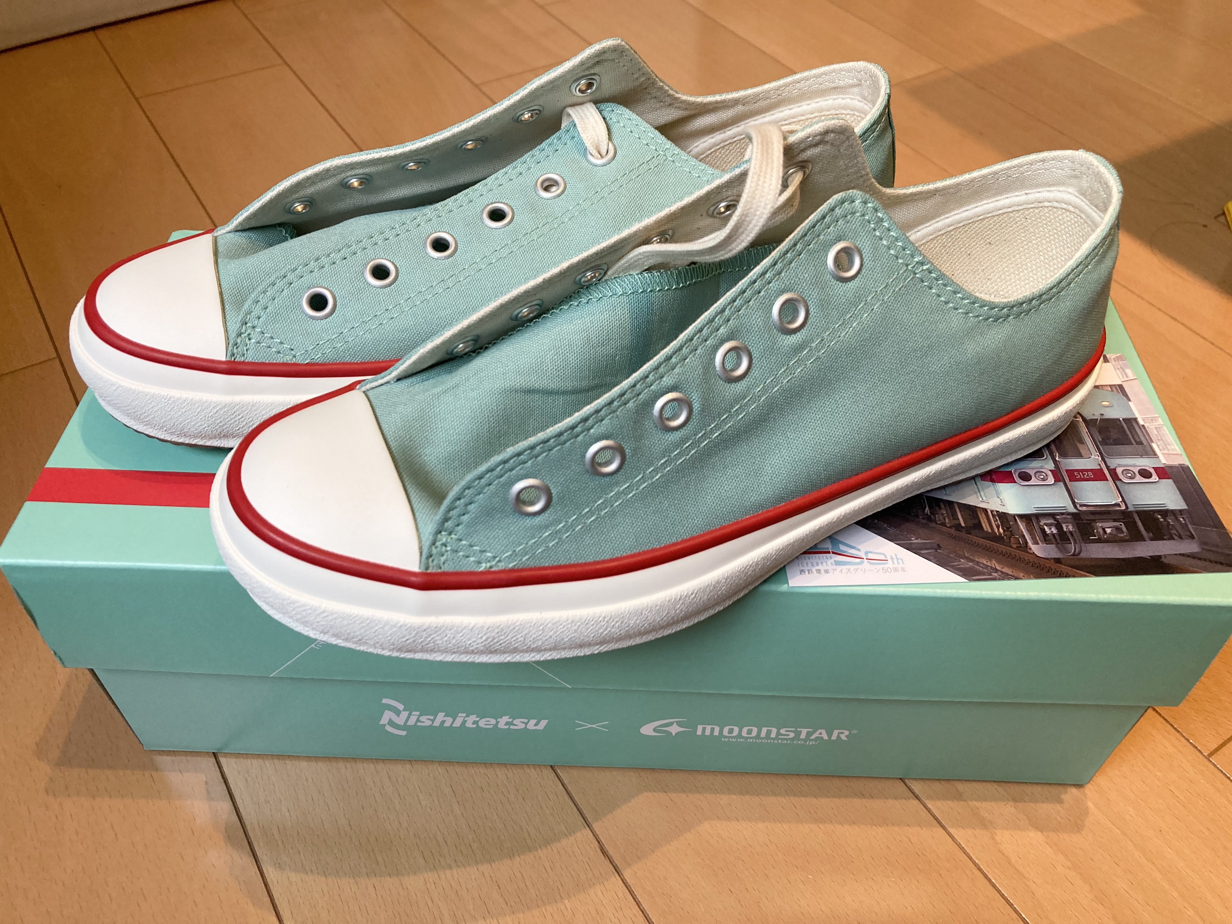 西鉄 MOONSTAR西鉄電車アイスグリーン 50th Anniv スニーカー