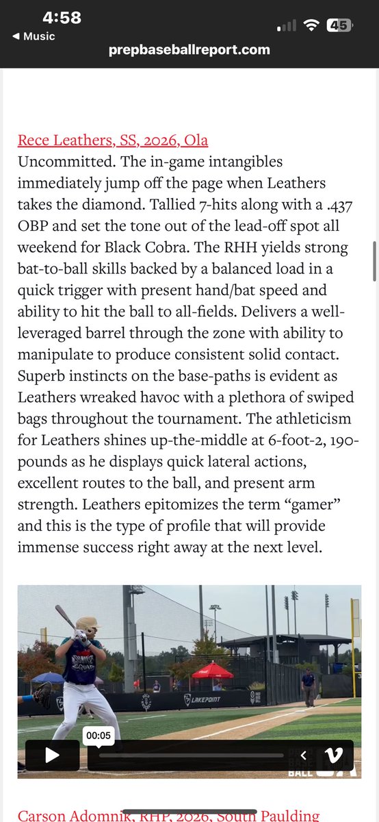 Thank You <a href="/PrepBaseballGA/">Prep Baseball Georgia</a> for the write up!! <a href="/PB_Uncommitted/">Prep Baseball Uncommitted</a>