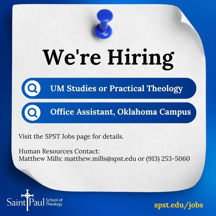 Saint Paul School of Theology is hiring! For details on those open positions and how to apply, visit our website at spst.edu/jobs/ #job #jobvacancy #hiring