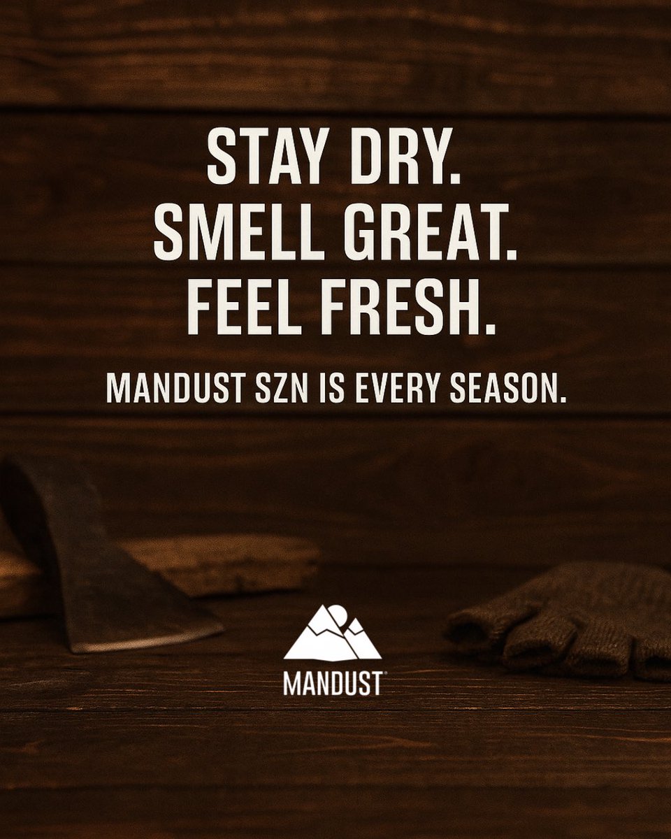 Stay dry. Smell great. Feel fresh. It’s simple. 🏔️ 
#mandust #giftforhim #giftsideas #mensgrooming