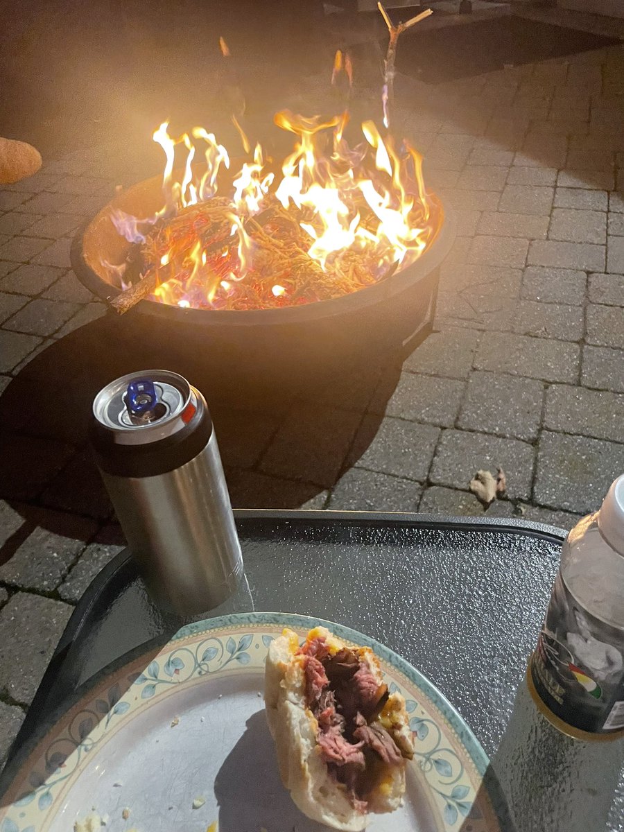 Homemade cheesesteak and a beer with pops before I head down to Knoxville tomorrow morning #govols
