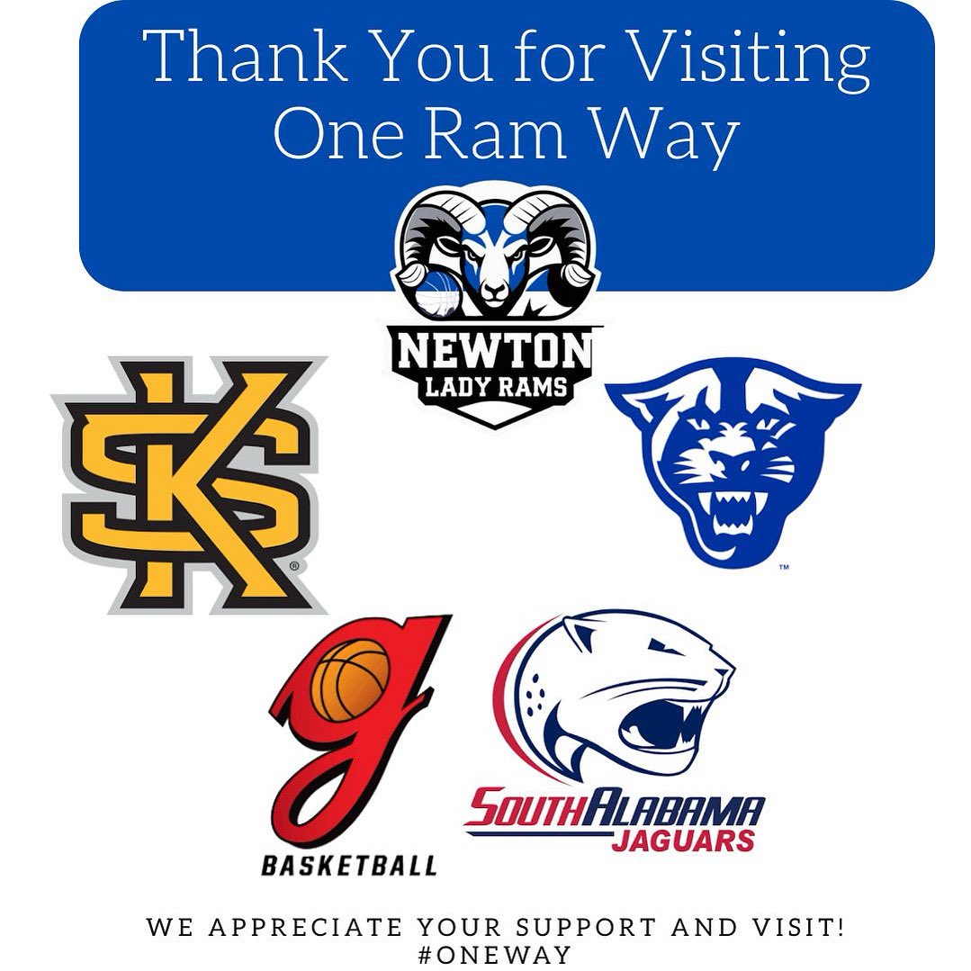 Thank you to Kennesaw State, Georgia State, University of Georgia, and South Alabama for stopping by this week. We truly appreciate your time! #OneWay #LadyRamsBasketball