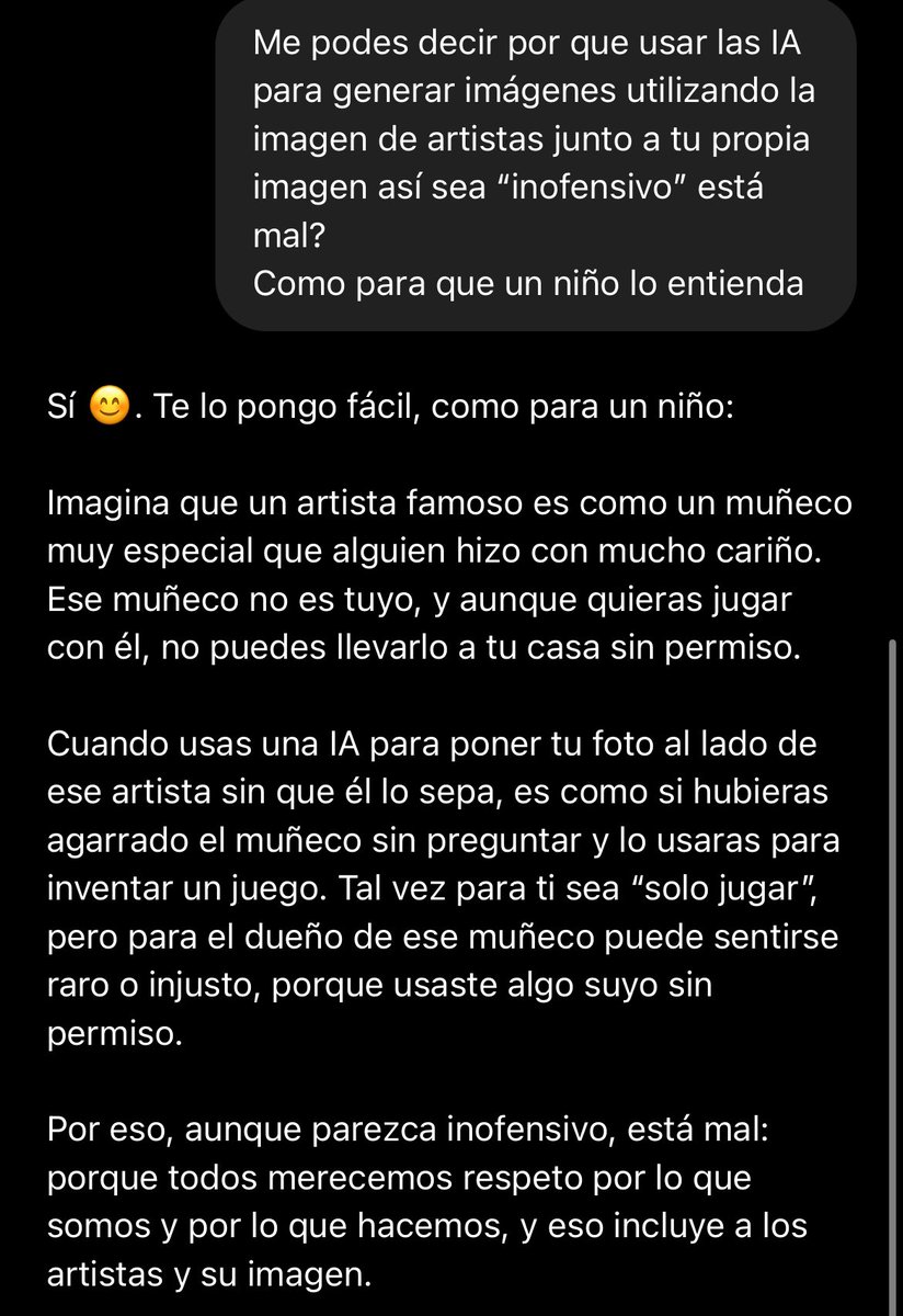 wolfchannieluv's tweet photo. Para todas esas putitas adictas a las ias, si no nos hacen caso a nosotras y no entienden con palabras de una persona adulta y real. Les dejo de una IA y como para su capacidad cerebral.
POR ALGO ESTÁ LAS FOTOS DE LA STAYWEEK https://t.co/7vS9rhR1Mm