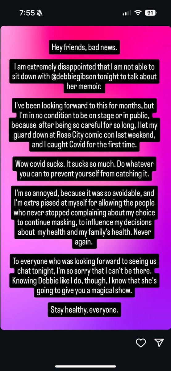 Wil Wheaton has been one of the last standing actors who consistently masked (along with his wife), and never had issues promoting the importance of it and standing up to any criticism.

Unfortunately he let his guard down at Comic Con, and now has his first ever infection.