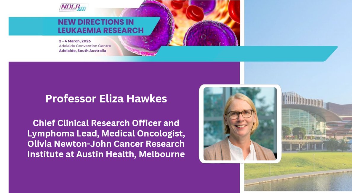 We are thrilled to announce Prof Eliza Hawkes, the Chief Clinical Research Officer at the Olivia Newton-John Cancer Research Institute and #Lymphoma doc at Austin Health, as a speaker at #NDLR2026. Eliza’s interests are implementing novel #CancerTherapies into #ClinicalTrails.