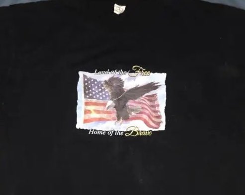 If you’ve sifted through the T-shirt section of any thrift store you’ve come across this exact shirt at least once, and in my case, 30+ times. Genuinely one of the most over-produced and over-donated items around.