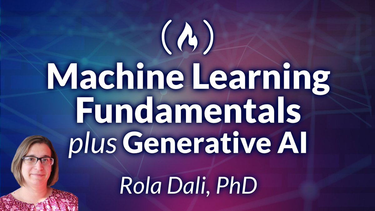 freeCodeCamp's tweet image. If you're curious about how AI systems work, this course will give you a great introduction.
It starts out by covering Machine Learning basics and discusses how ML systems differ from traditional rule-based software.
Then you'll learn how ML models, algorithms, and training…