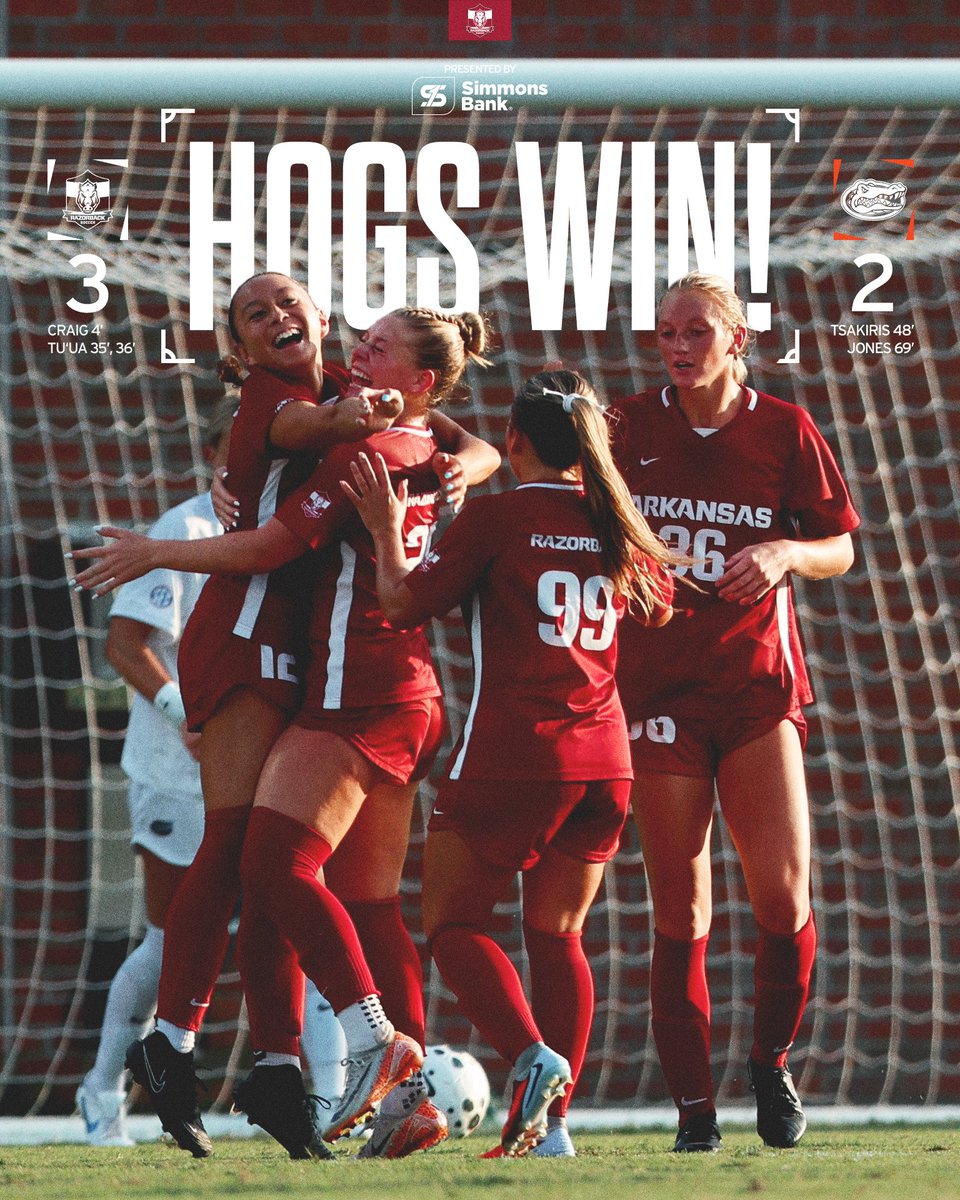 RazorbackSoccer's tweet image. HOGS WIN THE SEC OPENER!!!