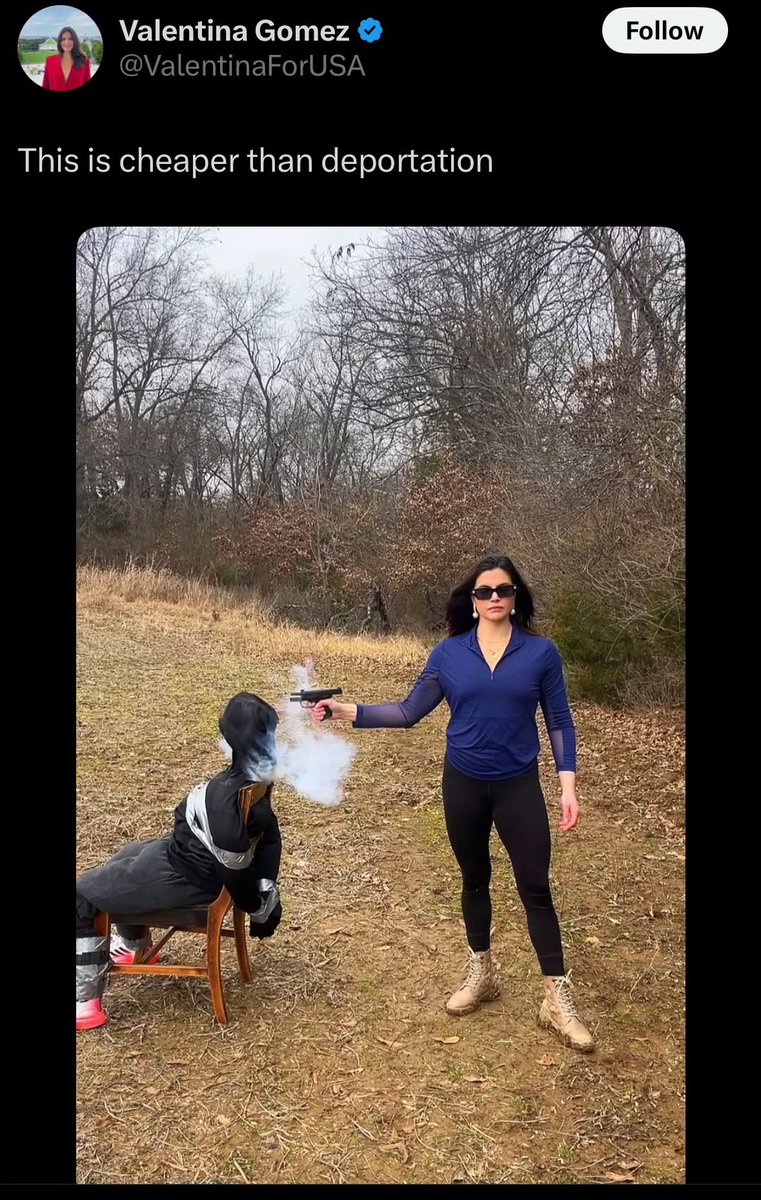 <a href="/ValentinaForUSA/">Valentina Gomez</a> <a href="/SecRubio/">Secretary Marco Rubio</a> <a href="/DeputySecState/">Christopher Landau</a> <a href="/SeanParnellUSA/">Sean Parnell</a> <a href="/PeteHegseth/">Pete Hegseth</a> but hon this is the violence you’ve been inciting

maybe change that. at what point do the blinders come off? when something irreversible happens?? you are creating the problem actively destroying you