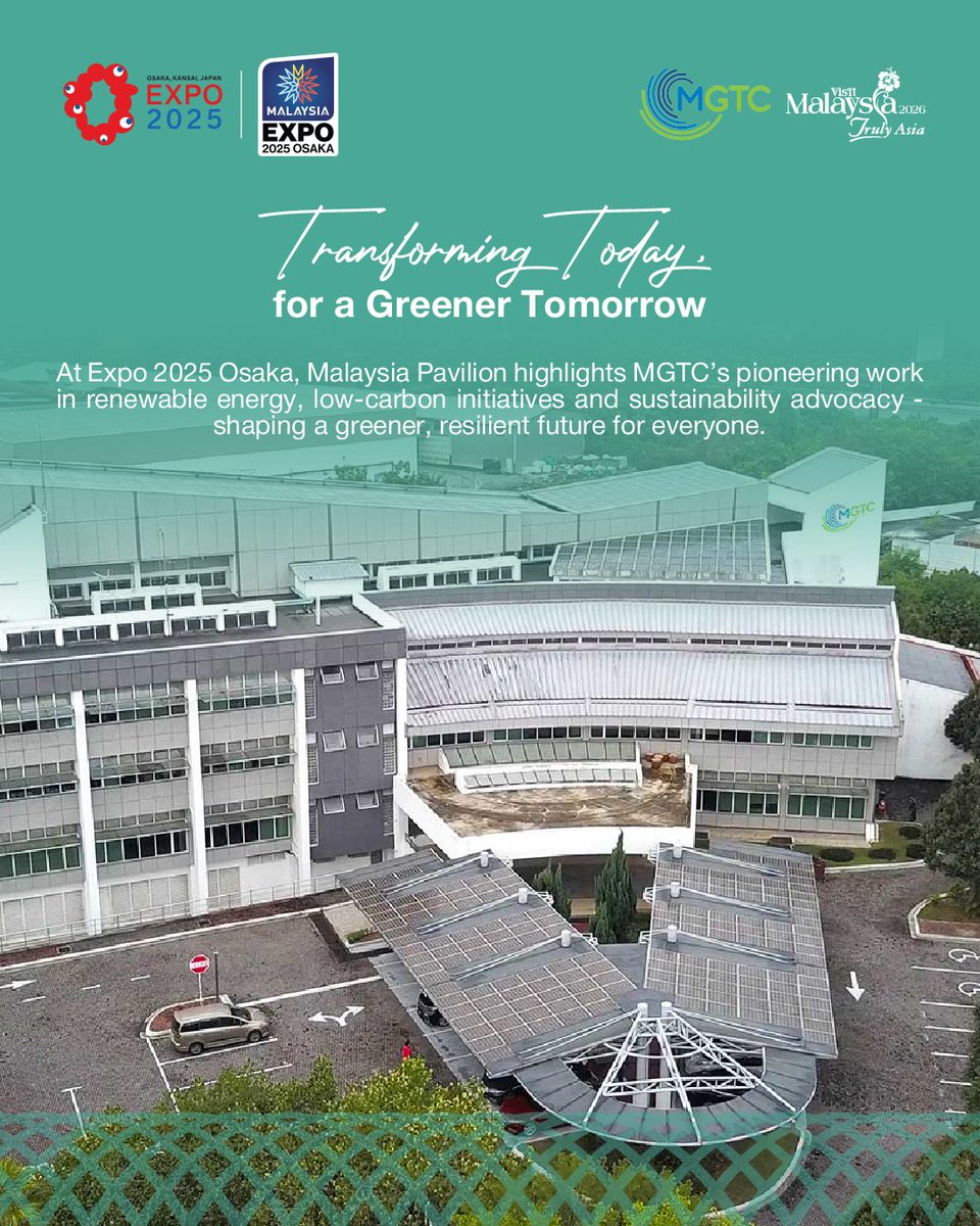 expo2025_my's tweet photo. #MalaysiaPavilion highlights @mgtc_my in advancing the nation’s commitment to climate action and sustainable growth on the global stage, at #Expo2025Osaka.
#MGTC #PETRAWeek #NRESWeek #PETRANRESWeek #ClimateChange #GreenTechnology #WeavingTheFuture #VisitMalaysia2026 https://t.co/QoEByIaDWW