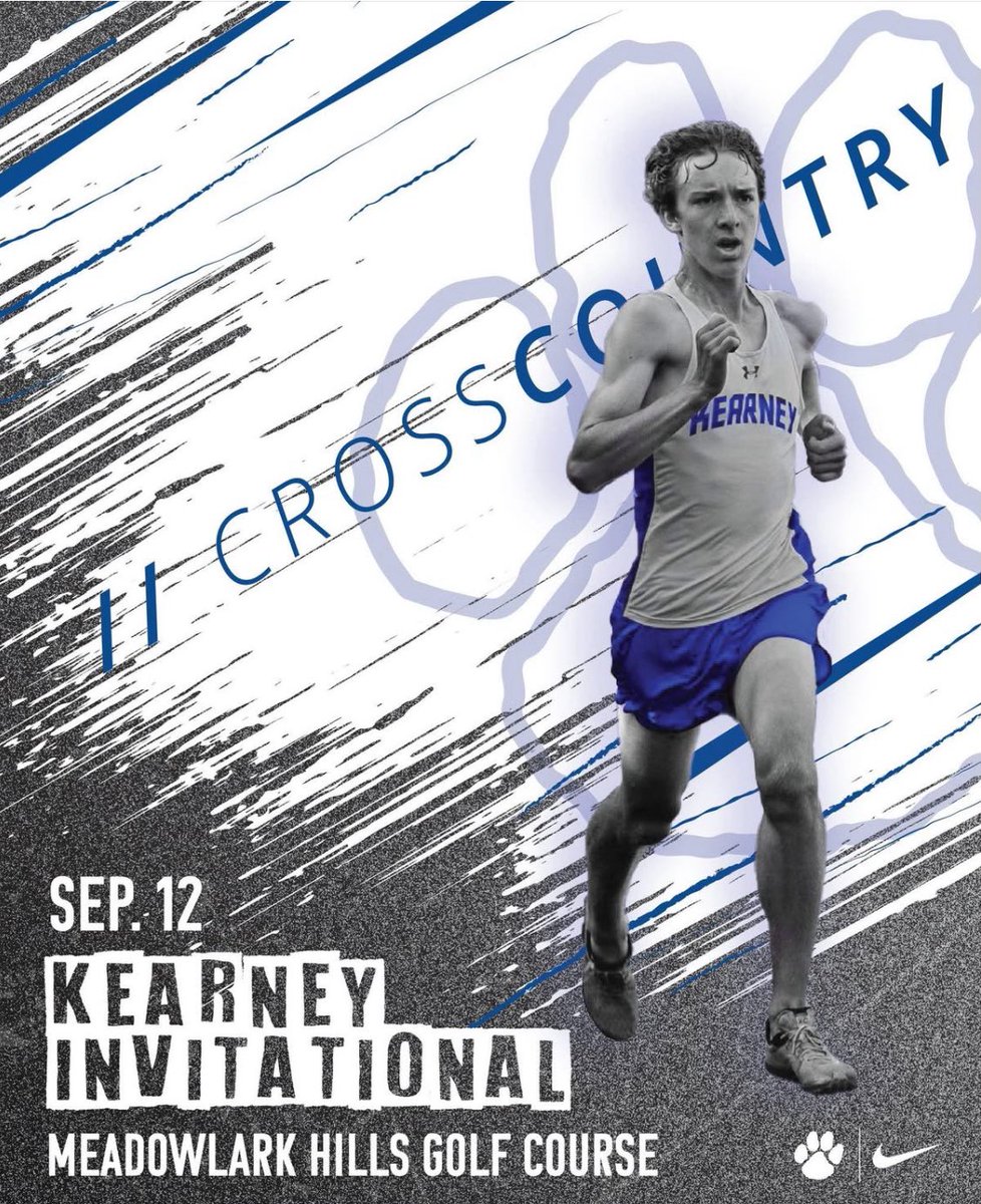 TrackKearney's tweet photo. Mark your calendars! 📅 KHS Boys Cross Country competes at the Kearney Invitational on September 12 at Meadowlark Hills Golf Course. The Boys race is scheduled for 2:15 PM. Let’s pack the course with Bearcat fans! 🐾 🔵 🟡

#BearcatXC #WolfPack #KearneyNE #CrossCountry https://t.co/mRPKjr6BMA