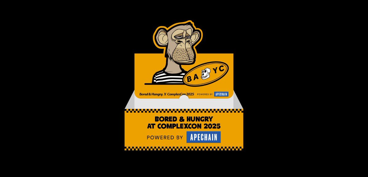 JBond 🍌 (@jbondwagon) on Twitter photo The banger burger news is finally out of the bag from <a href="/CryptoGarga/">Garga.eth (Greg Solano)</a> himself 🤝
To Apes & $APE fam coming to Vegas for ComplexCon, I invite you to grab some Bored & Hungry OG Burgers & Fries at <a href="/ComplexCon/">ComplexCon</a> 2025. This is powered by APECHAIN 🦍
Here’s a preview of our box for it 👇 The banger burger news is finally out of the bag from <a href="/CryptoGarga/">Garga.eth (Greg Solano)</a> himself 🤝
To Apes & $APE fam coming to Vegas for ComplexCon, I invite you to grab some Bored & Hungry OG Burgers & Fries at <a href="/ComplexCon/">ComplexCon</a> 2025. This is powered by APECHAIN 🦍
Here’s a preview of our box for it 👇