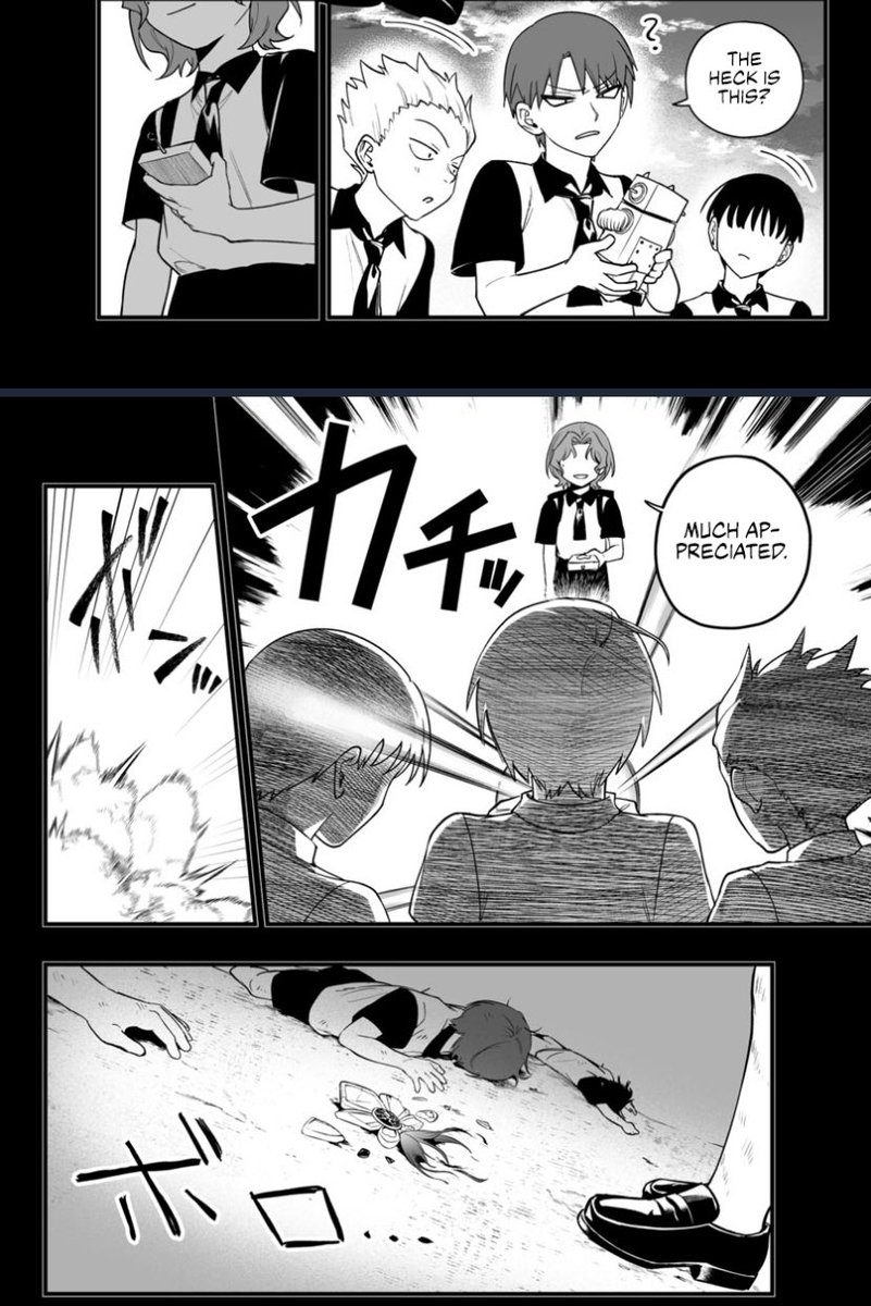 Iru mafia chapter 25 spoilers 

.
.
.

THIS EVIL NERD KIRIO I mean at least he got the necklace back for her, even if it was blown into pieces  😭😭😭