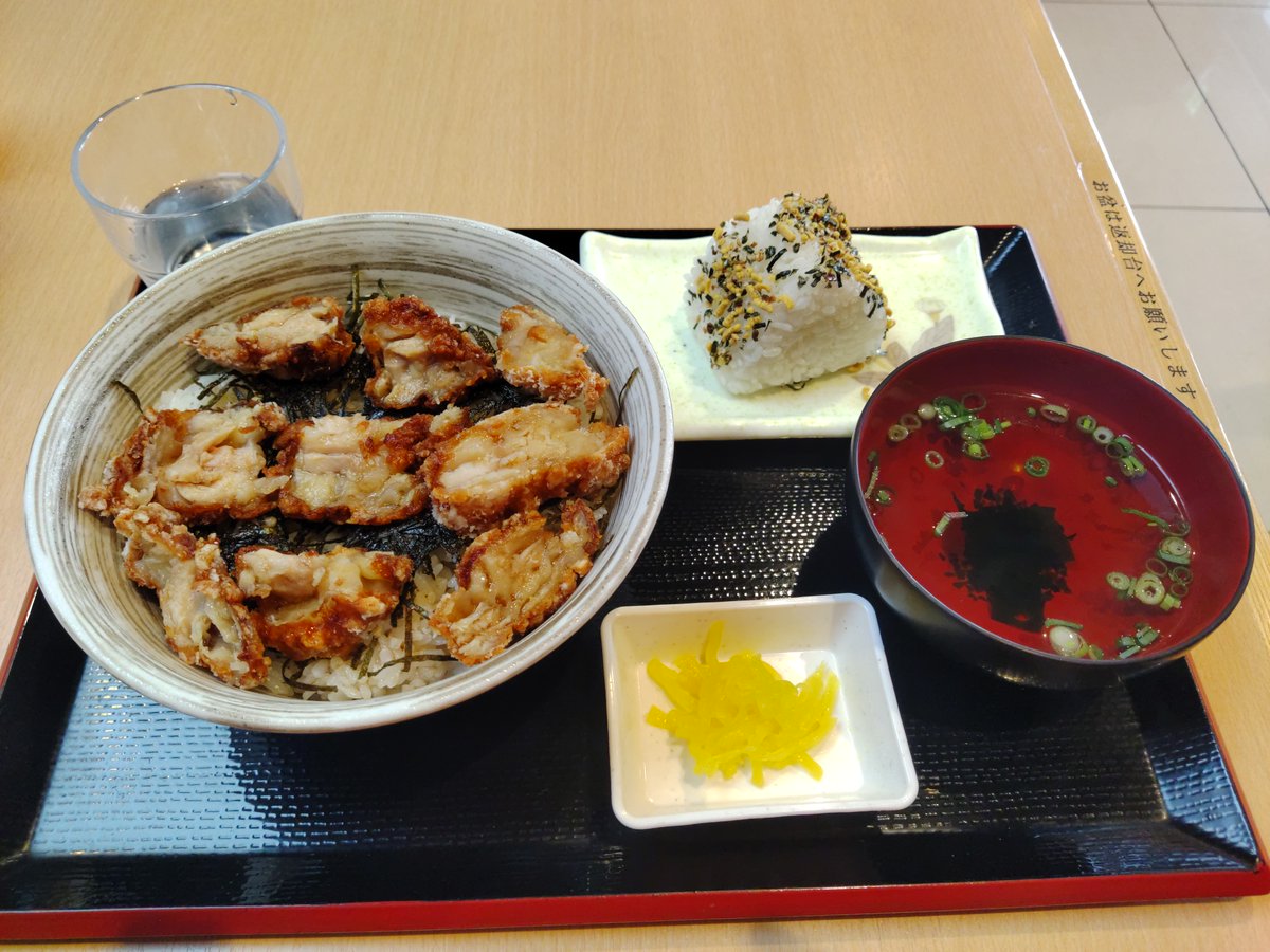 本日のご飯シリーズ第56弾

またしても早番でしたのでハリーズダイニングで
個人的オススメの”とりめし”を注文！

この量でこのコスパ、そして美味しいので言うことなしの一品💕

ご飯は＋50円で大盛に変更可能で、私はサイドメニューでおにぎりつけてます👍

ぜひ一度ご賞味ください！！