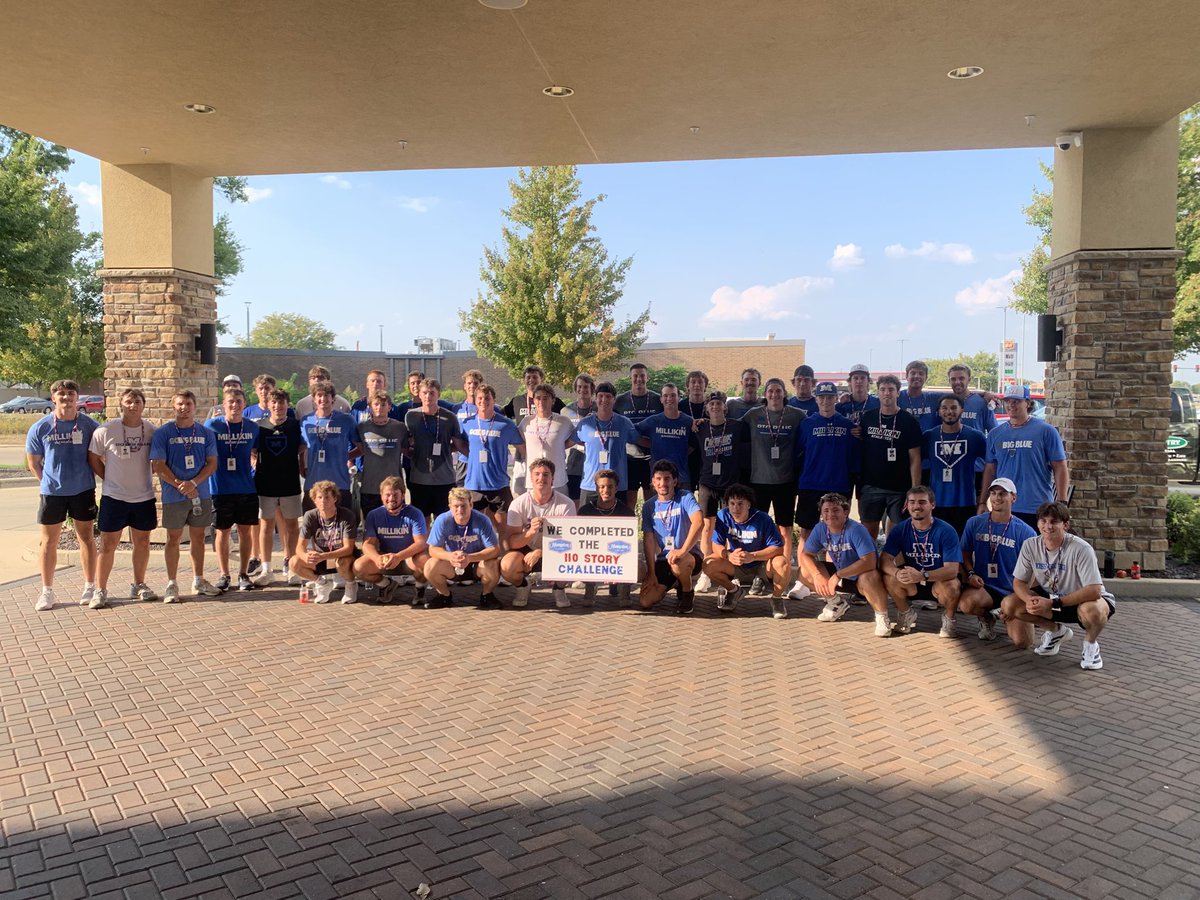 Big Blue Baseball for the 4th year in a row doing the 9/11 stair climb honoring first responders and those who lost their lives.