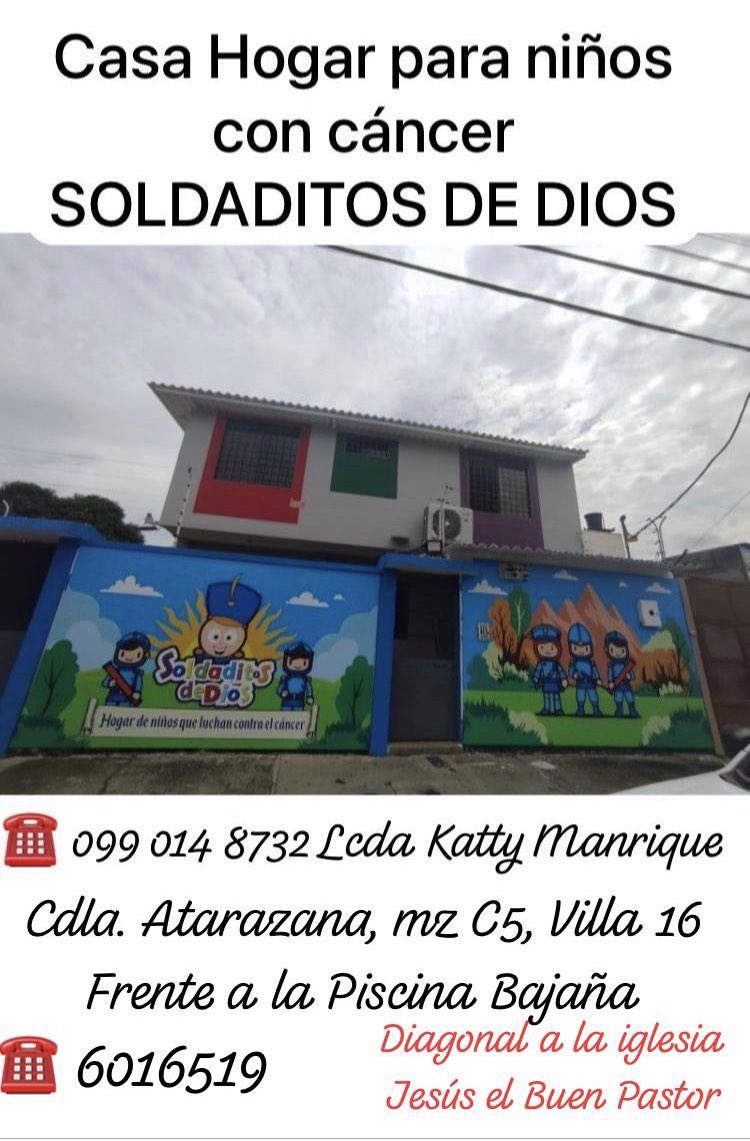 AlbersldtdeDios's tweet image. Amigos de #Guayaquil pedimos su colaboración para abastecer nuestro albergue. Toda ayuda es bien recibida:
🎗️Pañales todas las tallas
🎗️ paños húmedos 
🎗️ protectores de cama 
🎗️ toallas sanitarias 
#CancerInfantil🎗️ #voluntariado