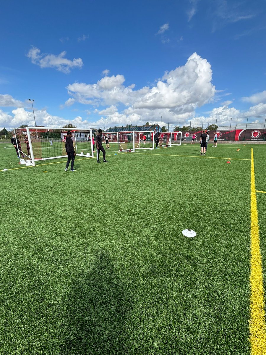 The sun was shining so some of our #ncfe #sports learners were outside in Peterborough to run a small event as part of the #studies programme