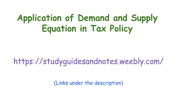 study_guideme's tweet image. Application of Demand and Supply Equation in Tax Policy

Understanding how taxes influence markets requires a firm grasp of the fundamental principles of demand and supply... 

Find more: youtu.be/6AuUMqgH62w
#newequilibrium #demandequation #supplyequation
#equilibriumquantity