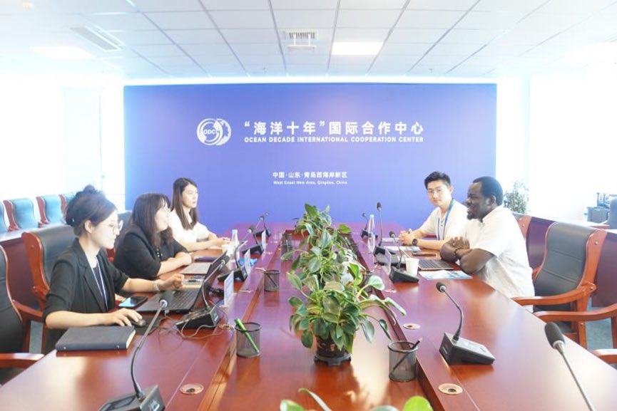 Recently, Basil Angaga, Chief Sustainability Officer of the County Government of Mombasa, Kenya, and Co-Chair of the “Cities with the Ocean” Platform, visited the Ocean Decade International Cooperation Center (ODCC). The two sides held a meeting on the successful hosting of the