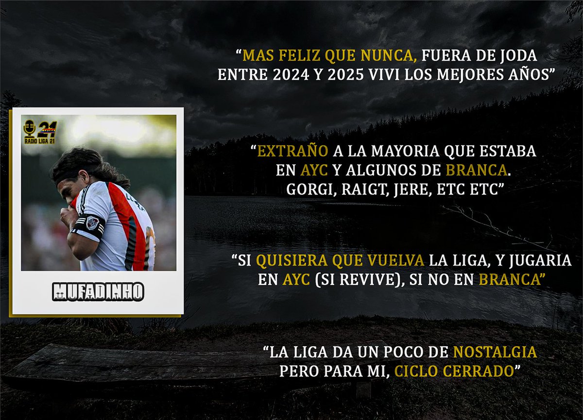 🎙️ - Mufadinho

Un personaje infravalorado, y muy laburante en el ambiente y de residencia exótica!. El hombre de pocas palabras, Mufadinho paso por las oficinas de Radio Liga 21. #PostLiga21. 

Desde la selva misionera, brilla su felicidad.