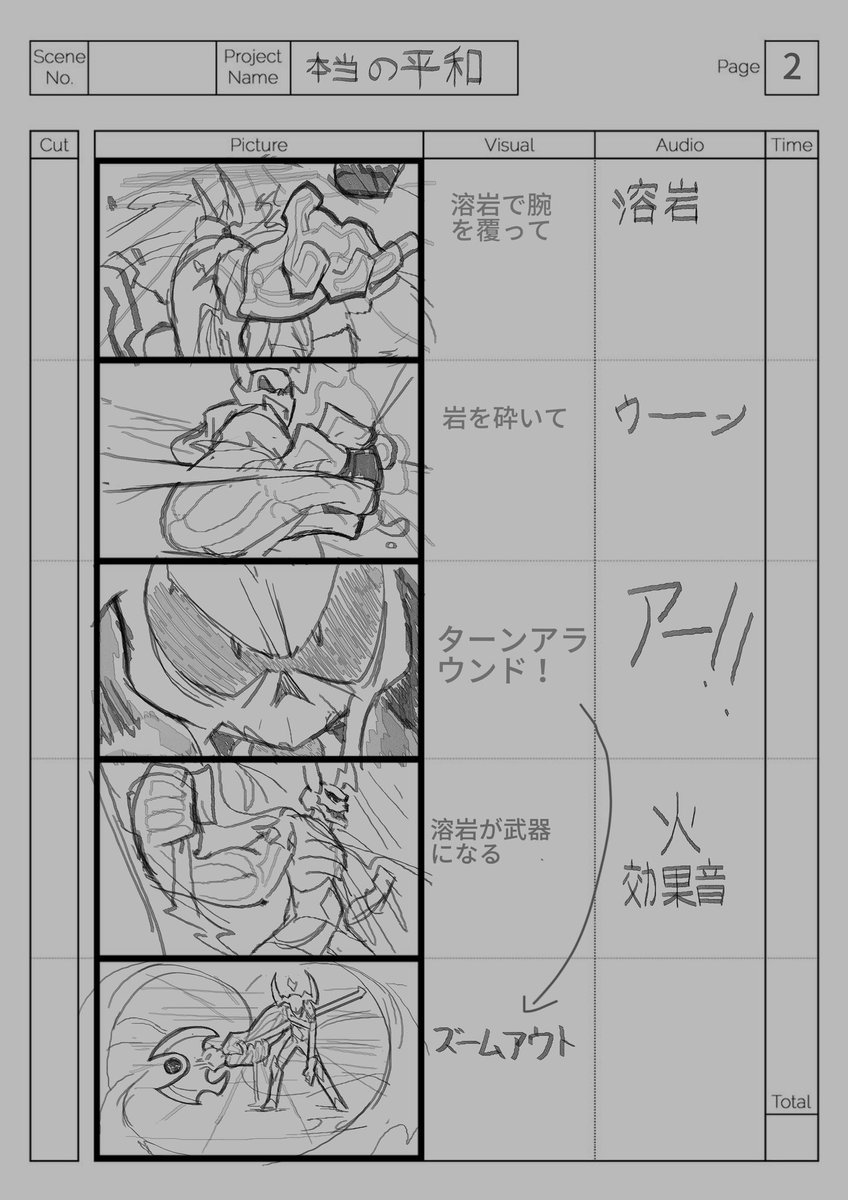 武器変化の絵コンテ💥

#作画 #原画 #動画 #イラスト #アニメーター #アニメーター募集 #絵描きさんと繋がりたい #indie_anime #えこんて