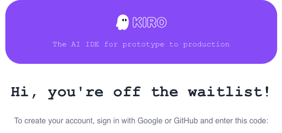 flightlesstux's tweet image. KIRO is unlocked now for me! let's try and do something great with it. #aws #ai #ide