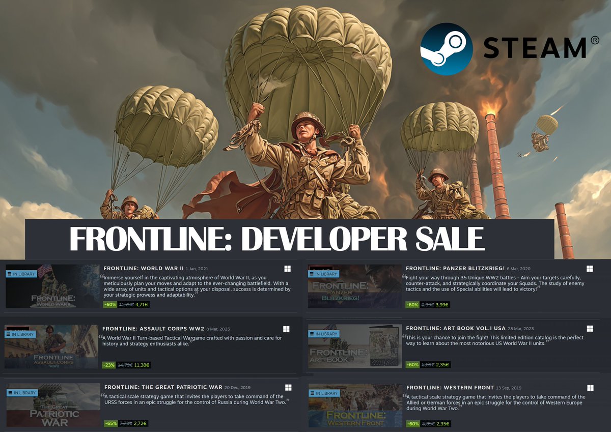 FrontlineGmsSe's tweet photo. FRONTLINE: Developer SALE, enjoy!
https://t.co/XPPqg5pByo https://t.co/B7MiFw4lmn
