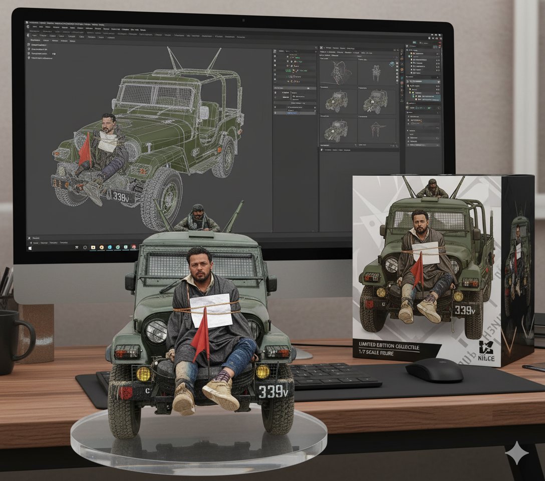 ➤ Budgam 2017 — 400 patharwaz trapped soldiers &amp; election staff
➤ Major Leetul Gogoi fired no bullets, tied a stone-pelter on his jeep
➤ Cut through the mob, ensuring every Kashmiri civilian &amp; soldier came out safe ⚡🔥 

#IndianArmy #rashtriyarifles