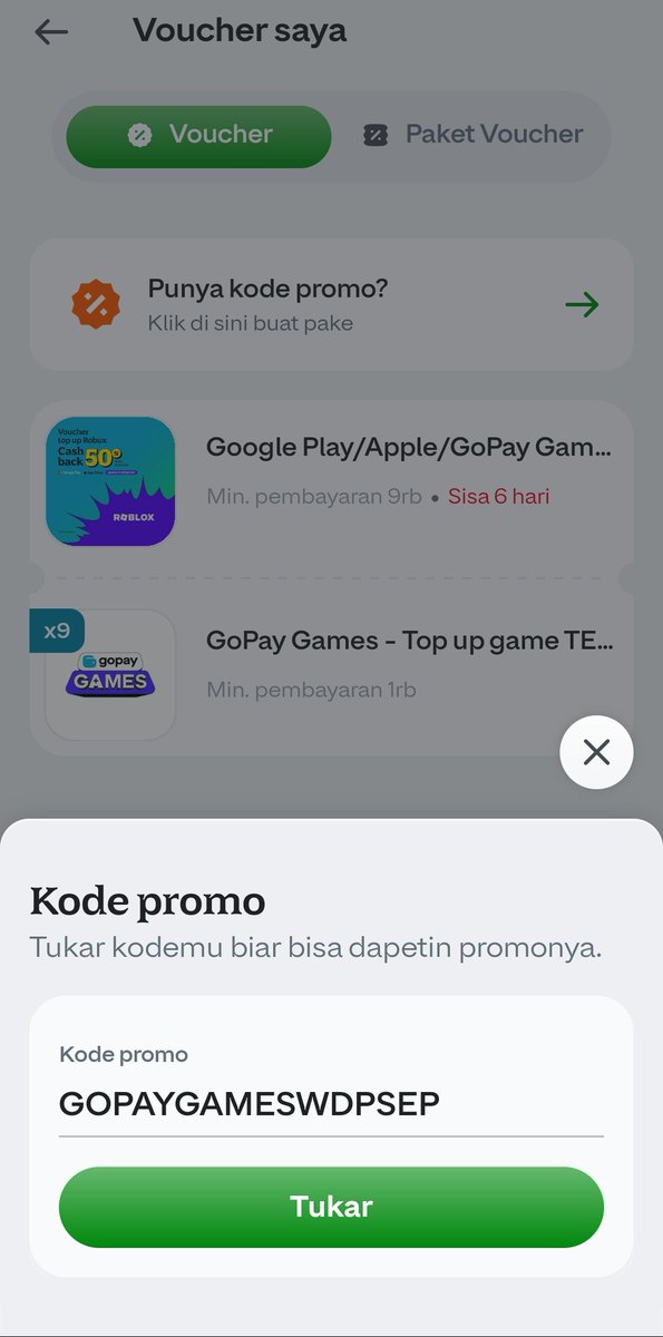 mlbbproplay's tweet image. Ges ingpo nih

ada wdp 13k buat misi top up sanrio (buat akun wangi aja) 

Pake kode GOPAYGAMESWDPSEP
Di apk gopay

Ada juga wdp rp 1 setiap 30 menit di gopay games pake GGWDPBERKAH

Mayan buat dapetin floryn cuma 13k
