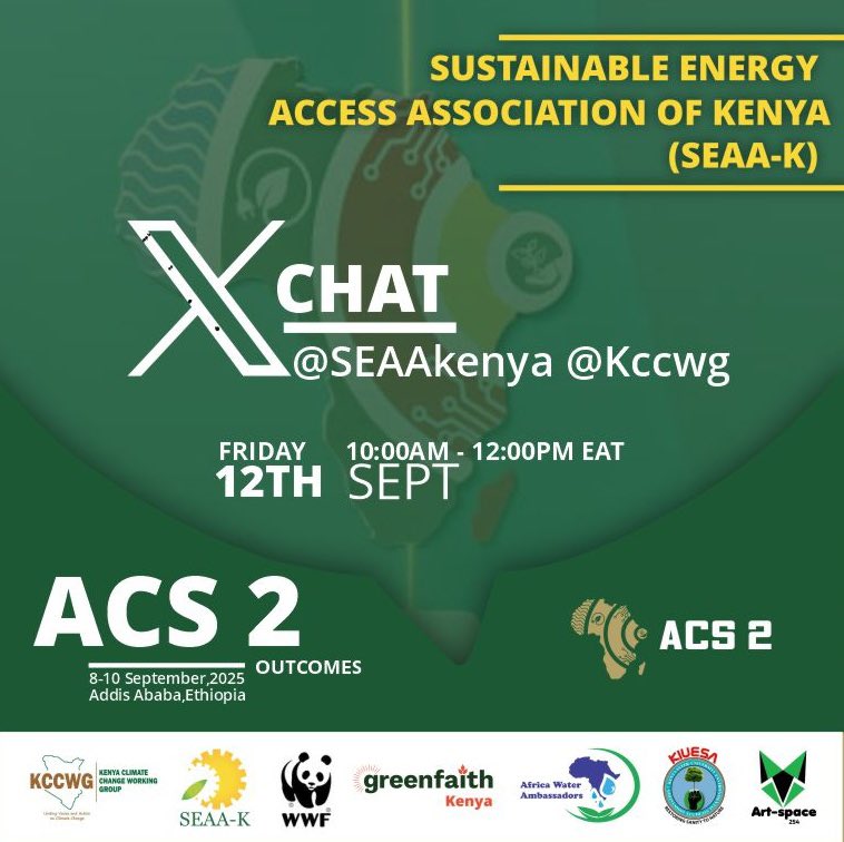 Good Energy Friday everyone. Welcome to energy conversation in line with the just concluded #ACS2 where we will be engaging in meaningful discussions on 
Outcomes of ACS 2.
#JustEnergyTransition #ACS2 #SustainableDevelopment 
#ClimateAction