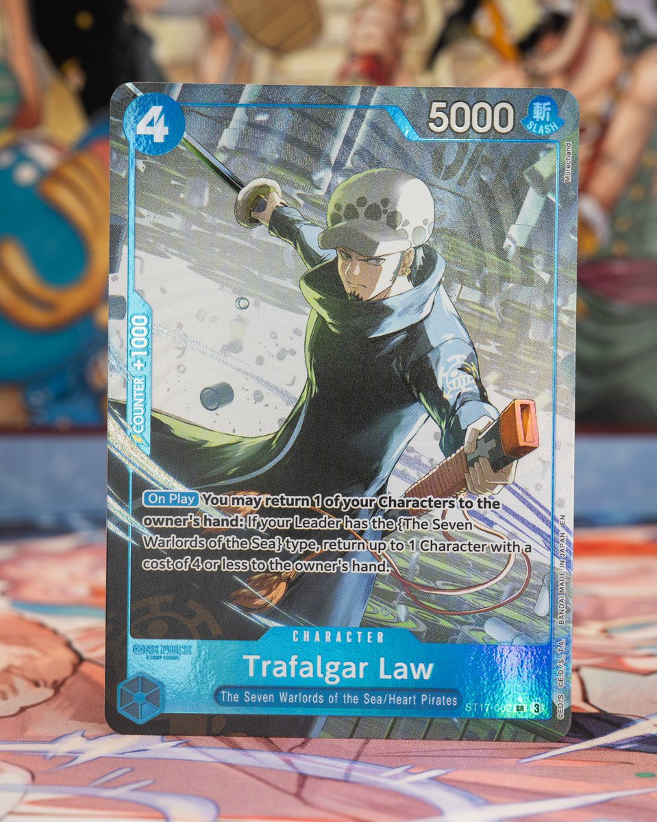 OPCG PREMIUM BOOSTER -ONE PIECE CARD THE BEST Vol.2- [PRB-02] CARD REVEALS:  This popular Blue SR Character also returns in this set with an alt-art!  ST17-002 Trafalgar Law Check it out! Release