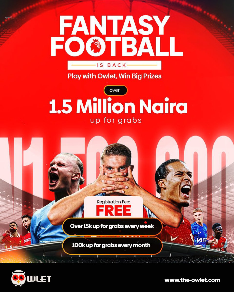 Mrfizzy_10's tweet image. EPL &amp; FPL is back tomorrow 😁

Have you updated your FPL team yet?

Turn your football genius into weekly cash prizes with the Owlet Fantasy League 🏆

Win weekly, monthly and grand rewards while enjoying the game you love 😁

Join using this code: ocjst5

#OwletFantasyLeague