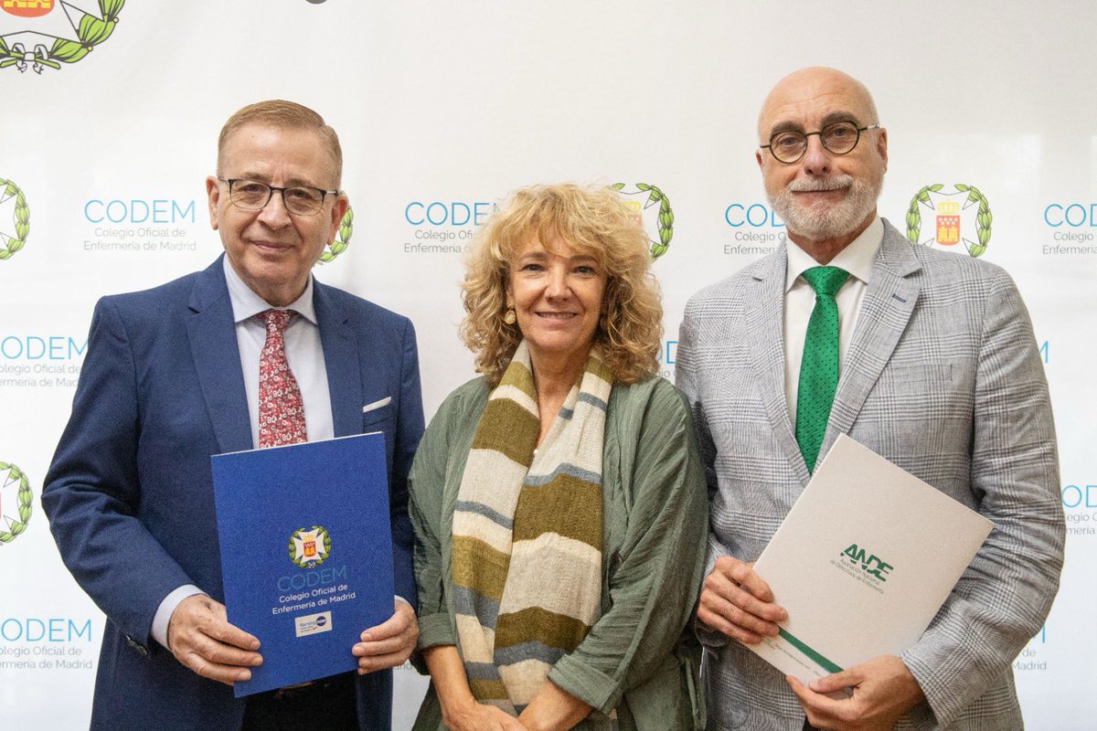 ANDE y <a href="/MadridCODEM/">EnfermerasMadrid</a> firman un convenio de colaboración dirigido a la promoción de la innovación en la gestión enfermera, que se materializa en la convocatoria de un Premio anual muy interesante Se entregará en #36ANDE codem.es/acciones-coleg…